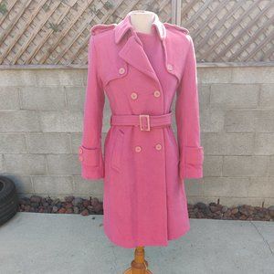 Ete Comme Hiver Pink Double Breasted Pea Coat